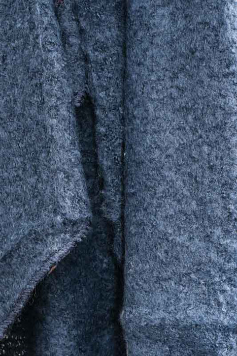 Écharpe laine/viscose marine 60x200 cm