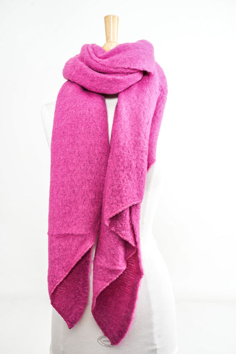 Schal Wolle/Viskose fuchsia 60x200 cm