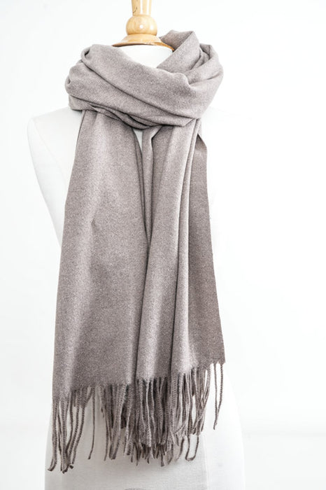 Schal Kaschmir/Viskose/Wolle taupe 70x190 cm