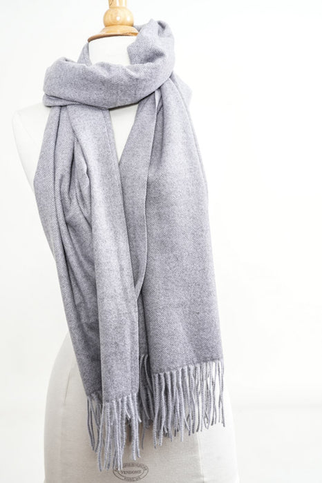 Schal Kaschmir/Viskose/Wolle grau 70x190 cm
