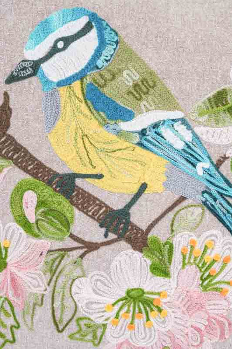 Decorative cushion cotton titmouse 45x45cm