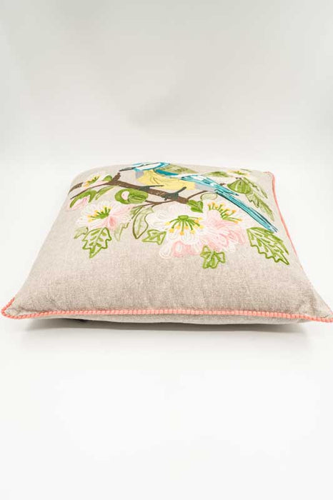 Decorative cushion cotton titmouse 45x45cm