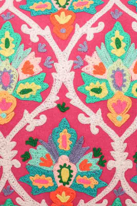 Coussin décoratif en coton à motifs floraux rouge 40x60cm