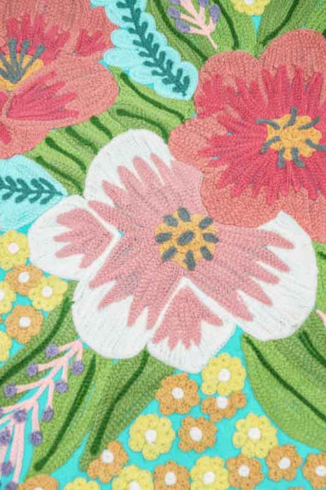 Shoulder bag cotton colorful flowers 35x40cm