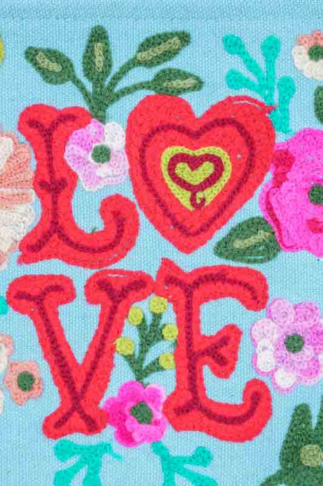 Cotton toiletry bag Love 15x20 cm