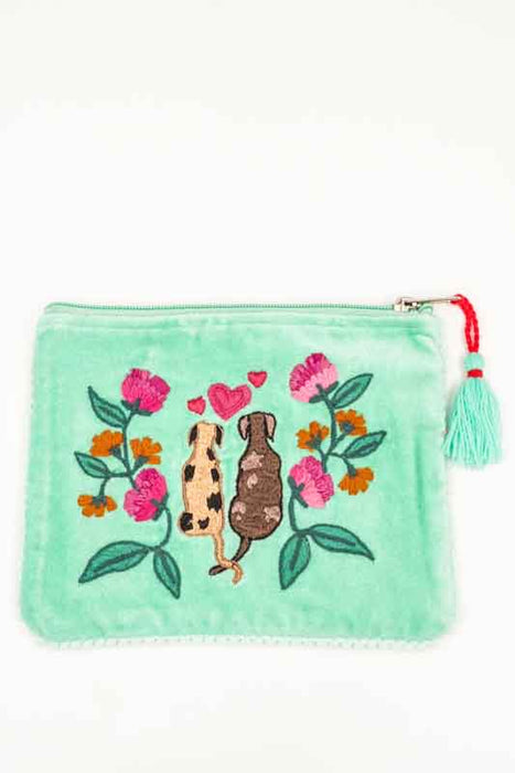 Kosmetiktasche Baumwolle Hunde verliebt 15x20 cm