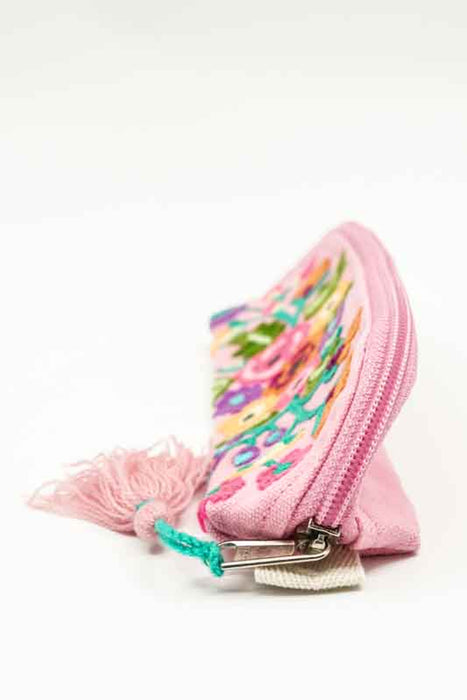 Kosmetiktasche Baumwolle bunte Blumen 21x6 cm