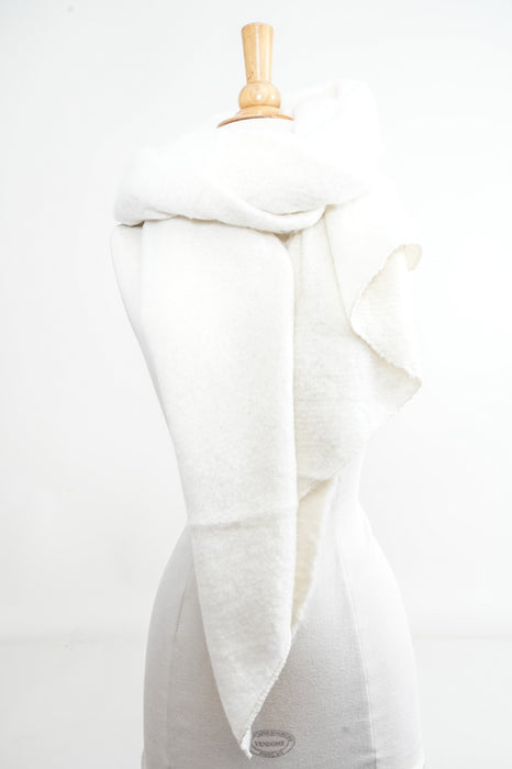 Scarf wool/viscose offwhite 60x200 cm