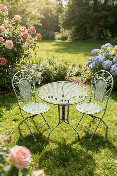 Bistro table round sage green 70cm