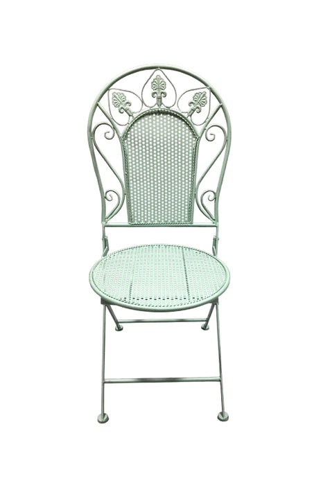 Bistro chair round sage green 40x47x95cm