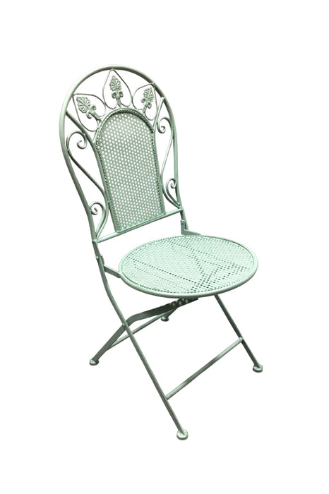 Bistro chair round sage green 40x47x95cm