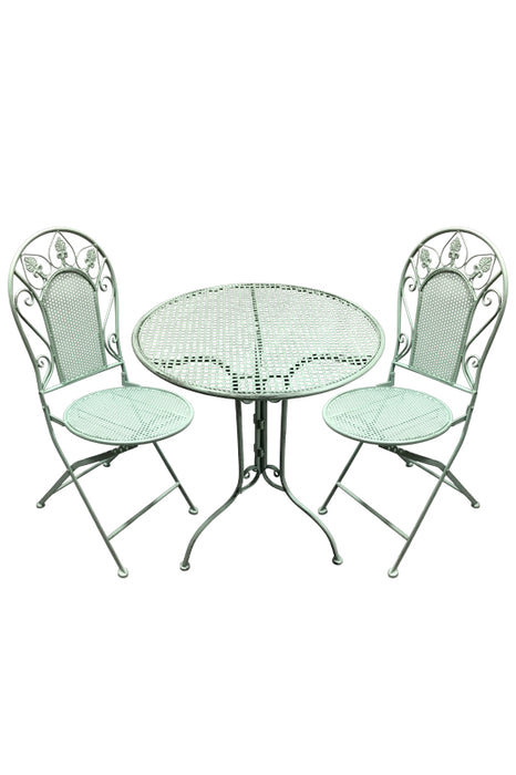 Bistro chair round sage green 40x47x95cm