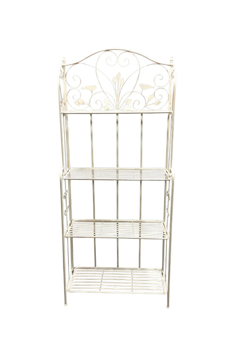 Flower frame with 4 shelves antique cream 71x32x167cm
