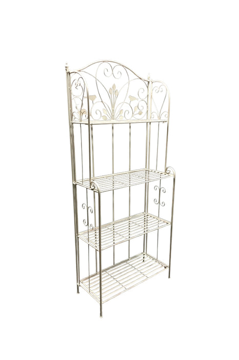 Flower frame with 4 shelves antique cream 71x32x167cm