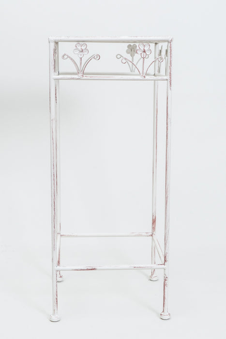 4-sided antique cream-colored flower stand, medium size, 25x60cm