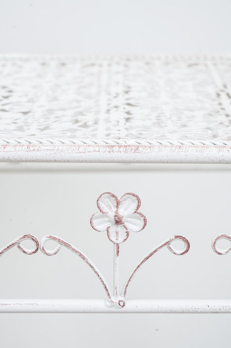 4-sided antique cream flower stand, large, 30x70cm