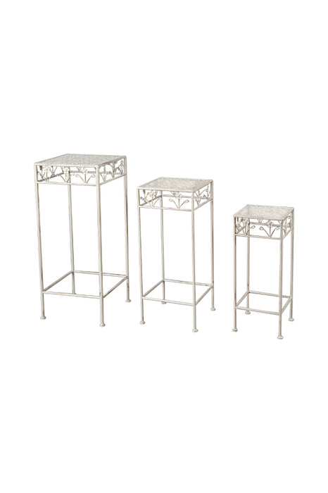 4-sided antique cream flower stand, large, 30x70cm