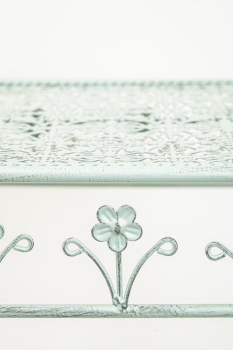 4-sided flower stand, sage green, large, 30x70cm