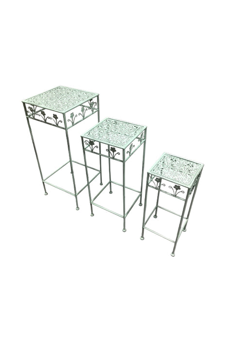 4-sided flower stand, sage green, large, 30x70cm