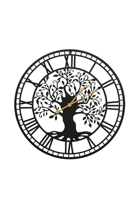Wall clock Tree of Life antique rust-colored 68x3x68cm