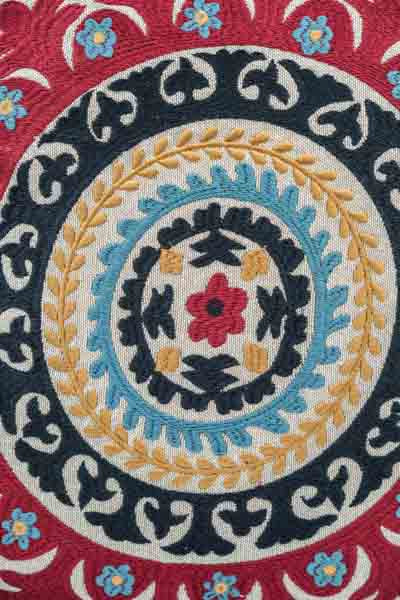 Coussin décoratif à pompons multicolore à motifs 40x40cm