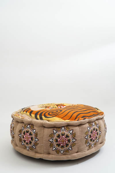 Puff bestickt Tiger 60x20cm