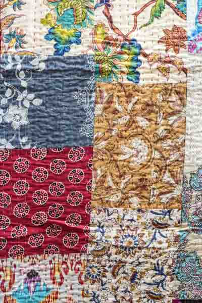 Bettdecke Kantha Patchwork assortiert multicolor 220x270cm