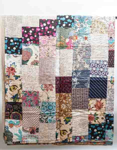 Bettdecke Kantha Patchwork assortiert multicolor 220x270cm