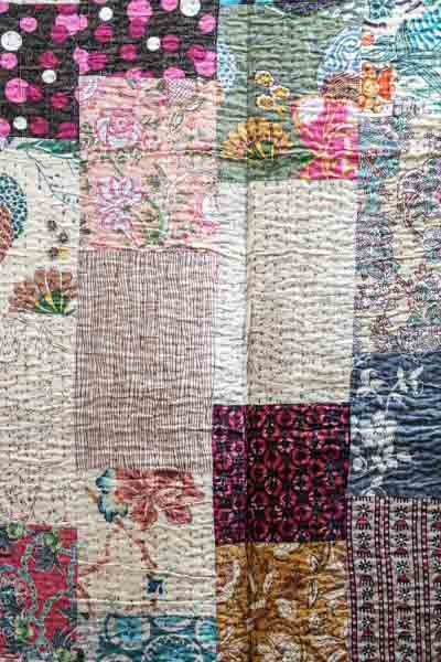 Bettdecke Kantha Patchwork assortiert multicolor 220x270cm