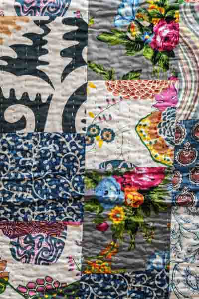 Bettdecke Kantha Patchwork assortiert multicolor 220x270cm