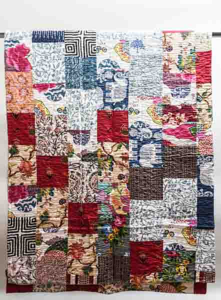 Bettdecke Kantha Patchwork assortiert multicolor 220x270cm