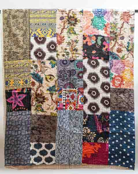 Bettdecke Kantha Patchwork assortiert multicolor 220x270cm