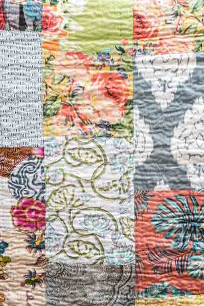 Bettdecke Kantha Patchwork assortiert multicolor 220x270cm