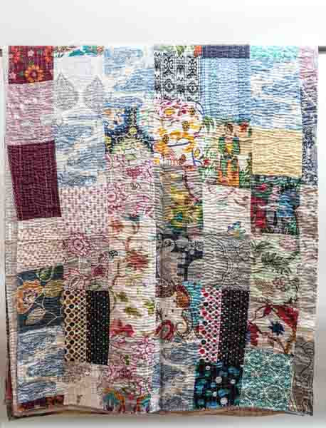 Bettdecke Kantha Patchwork assortiert multicolor 220x270cm