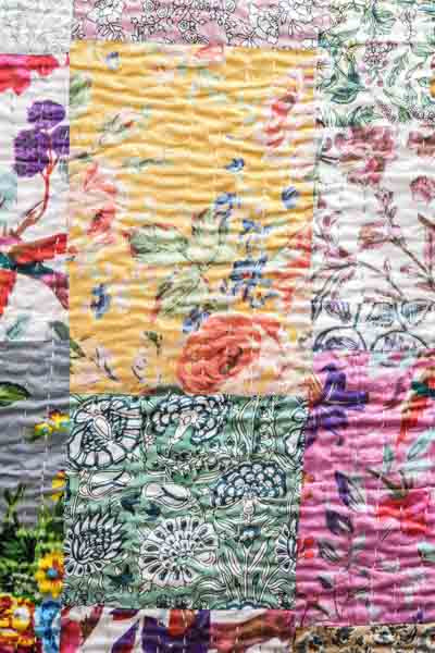 Bettdecke Kantha Patchwork assortiert multicolor 220x270cm