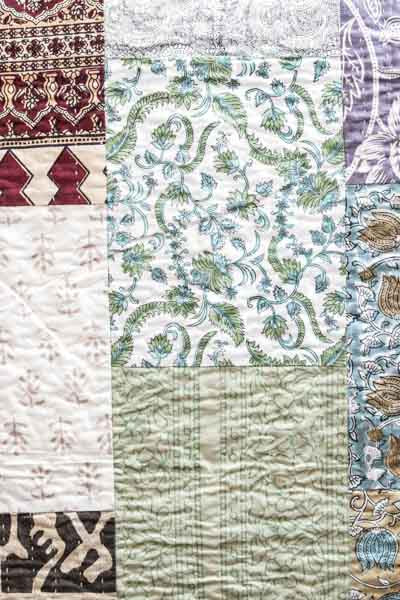 Bettdecke Kantha Patchwork assortiert multicolor 220x270cm