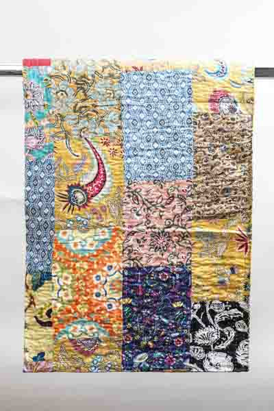 Kantha Patchwork Bedspread Assorted Multicolor 220x270cm