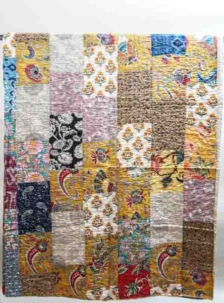 Kantha Patchwork Bedspread Assorted Multicolor 220x270cm