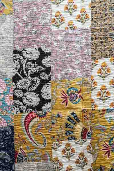 Kantha Patchwork Bedspread Assorted Multicolor 220x270cm