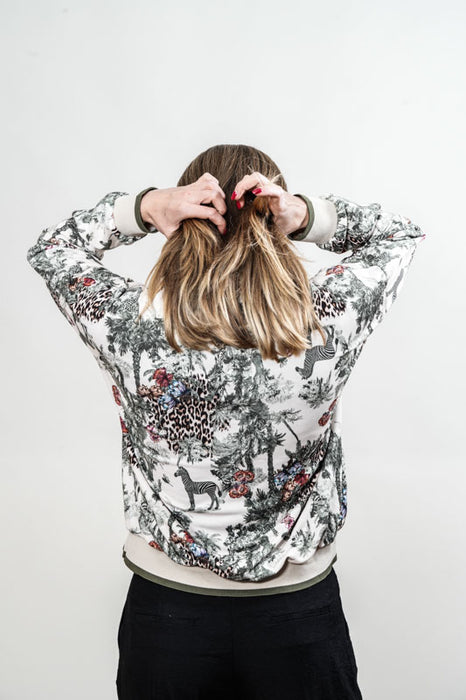 Pull Coton/Polyester Animaux Zèbre - Taille Unique