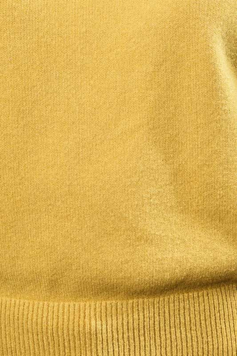 Pull tricoté viscose/polyester jaune - Taille unique