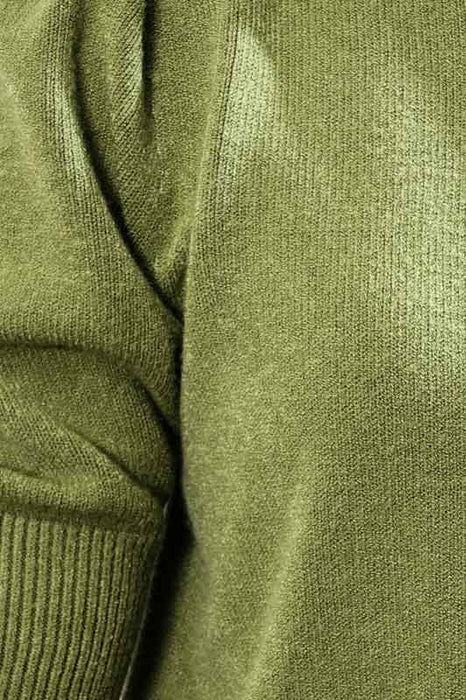 Pull tricoté viscose/polyester vert - Taille unique