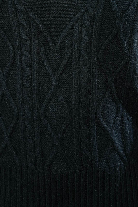 Gilet tricoté viscose/polyester noir - Taille unique