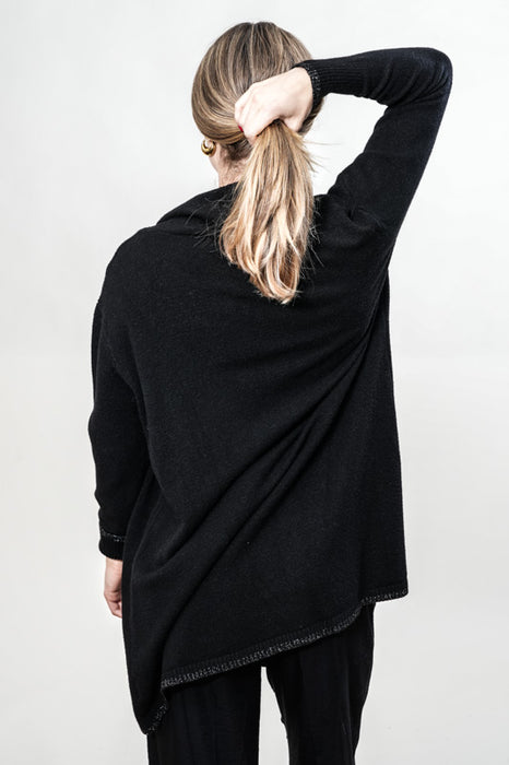 Cardigan viscose/polyester noir - Taille unique