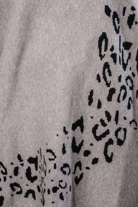 Pull tricoté viscose/polyester motif camel - Taille unique