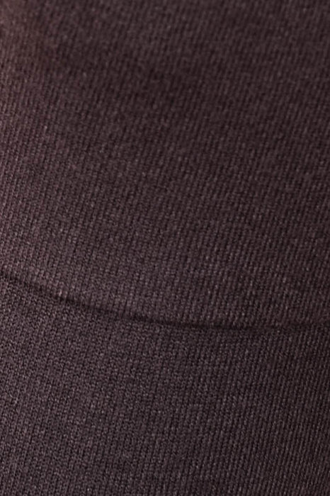 Pantalon large en maille viscose/polyester, marron foncé - Taille unique