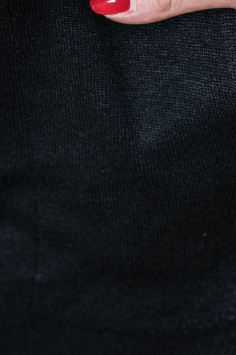 Pantalon large en maille viscose/polyester noir - Taille unique