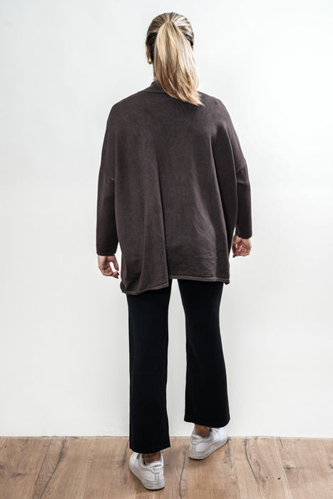 Pantalon large en maille viscose/polyester noir - Taille unique