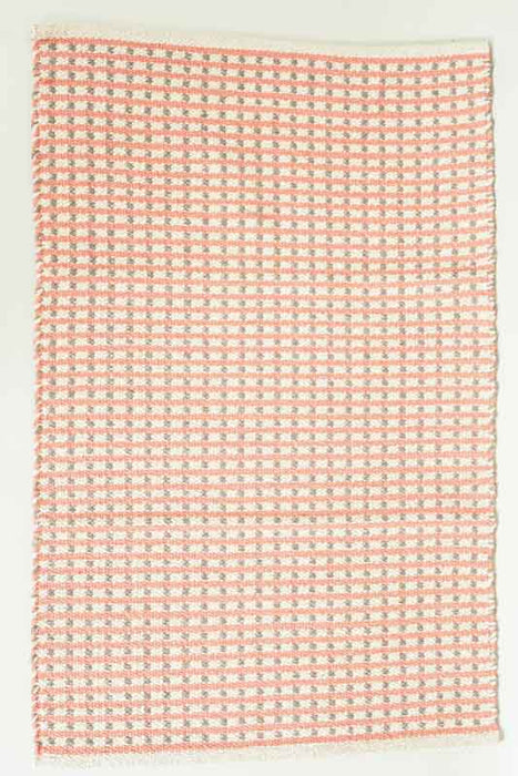 Cotton rug, pink patterned, 60x90cm