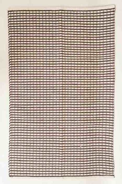 Cotton rug, brown patterned, 80x120cm